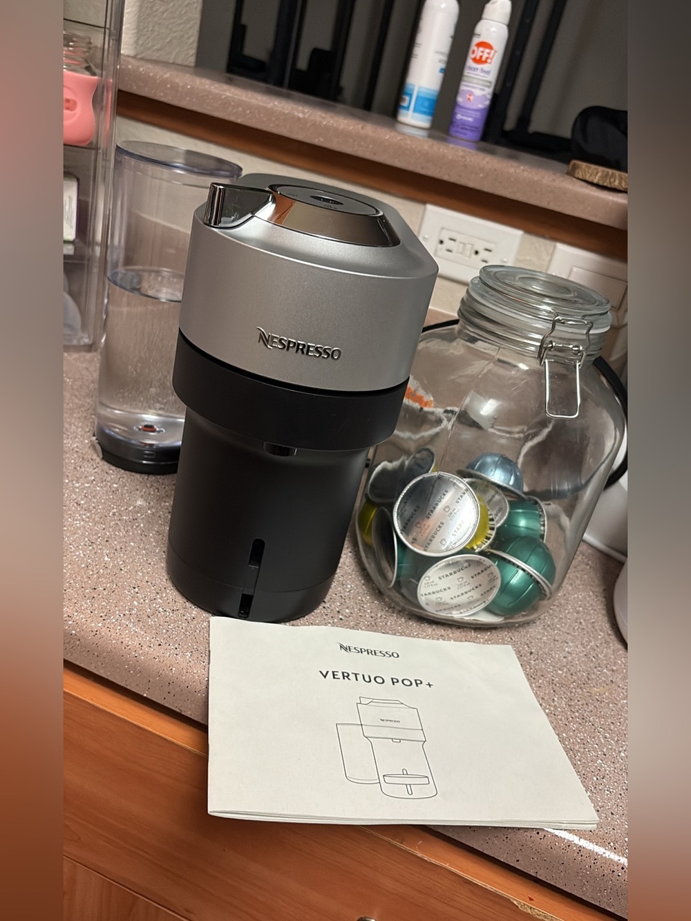 Nespresso Vertuo Pop+ Coffee Machine — Silver & Black